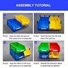 LEADLOONG X1 12pcs 180*120*80mm/7.09*4.72*3.15inch Plastic Stackable Storage Bins Small Tool Component Box for Garage 6