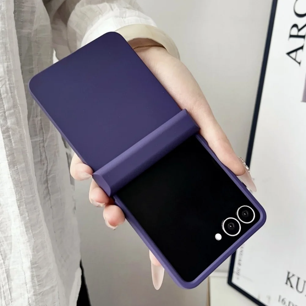 Ultra Thin Liquid Silicone Shockproof Hinge Stand Case with Matte Finish