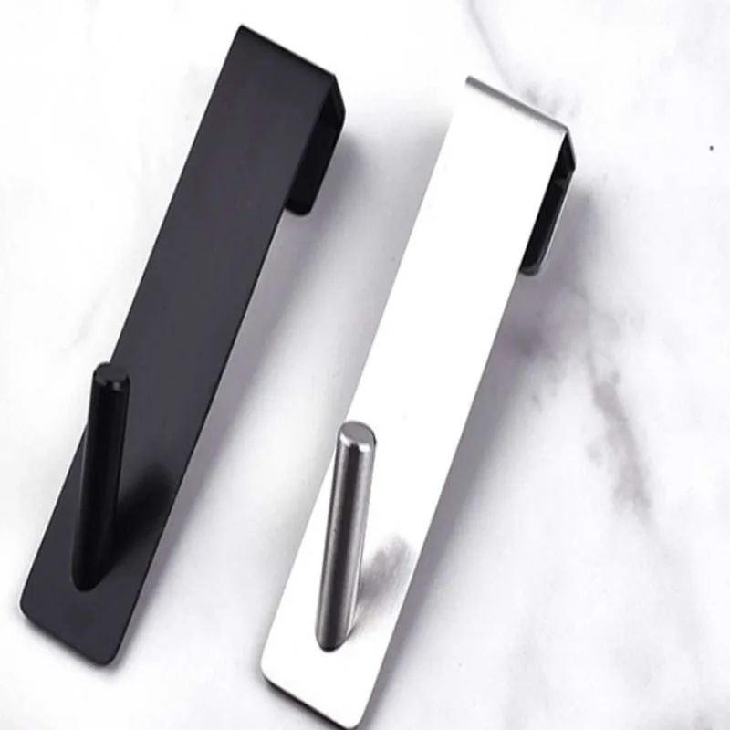 Stainless Steel Over Glass Door Shower Towel Rack S-Shape Bathroom Bathrobe Hanger Holder Shower Door Back Hooks 2