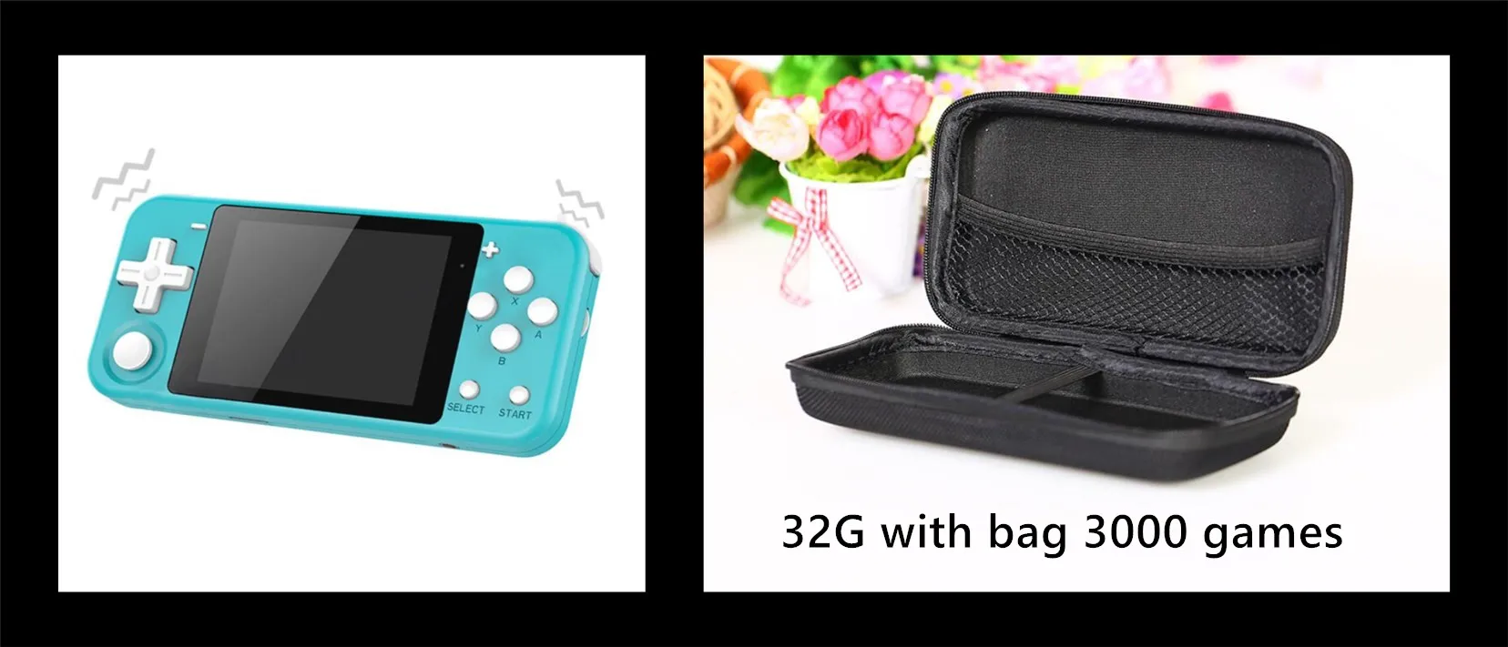 POWKIDDY Q90 3 Inch Mini Handheld Game Player Open System Retro Video Game Console PS1 FC 64G 5000 Games Consoles Gaming Box 