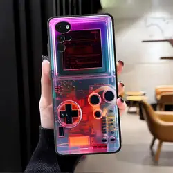 Vintage Style Gaming Console Protective Case - Black Soft Cover for Motorola Edge 20 Lite (Mix01)