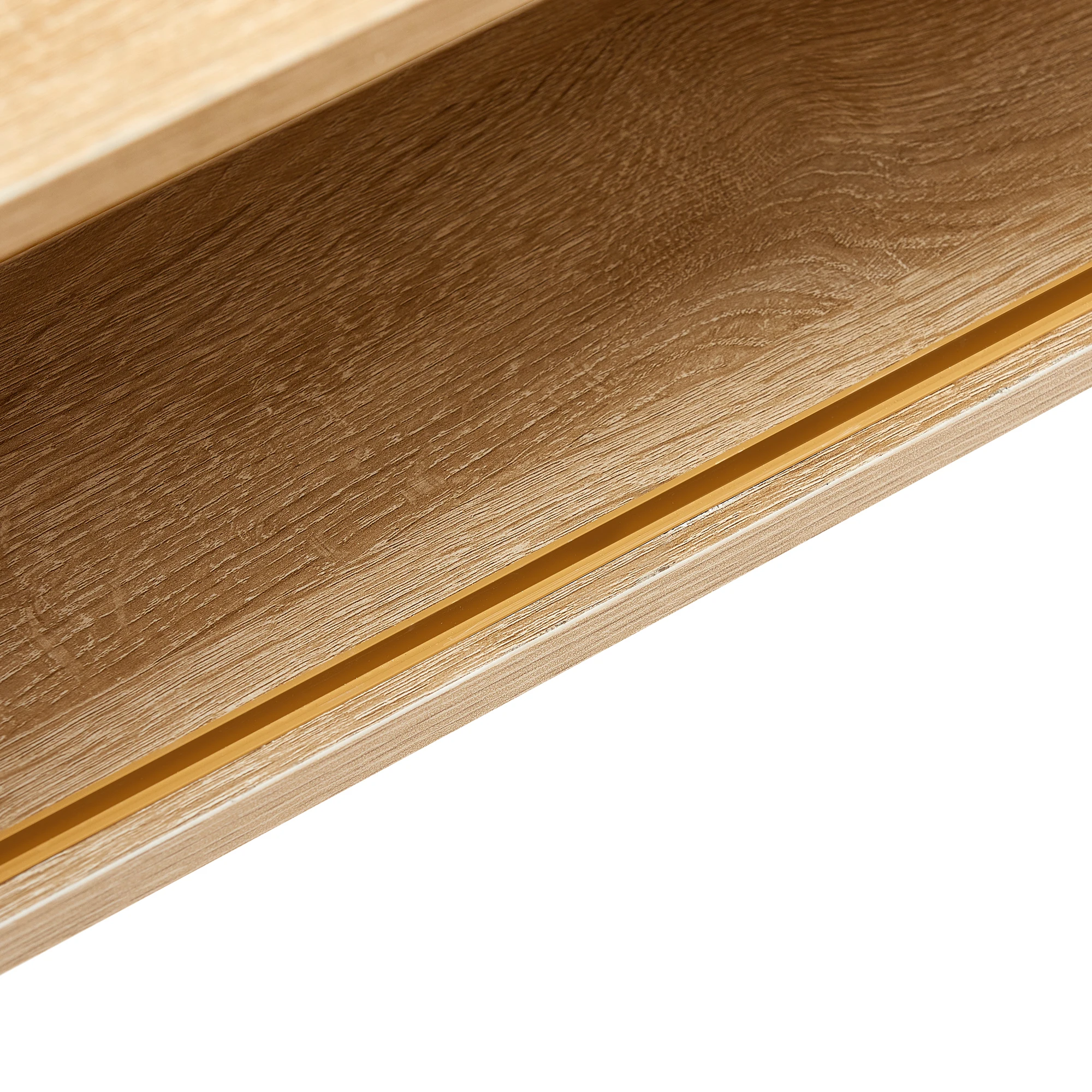 Kaffeetisch aus Korbgeflecht, Teetisch mit Schiebetüren, Beine aus Massivholz, moderner Wohnzimmertisch, naturfarben – H40/B1050/T55 cm – Detail 18