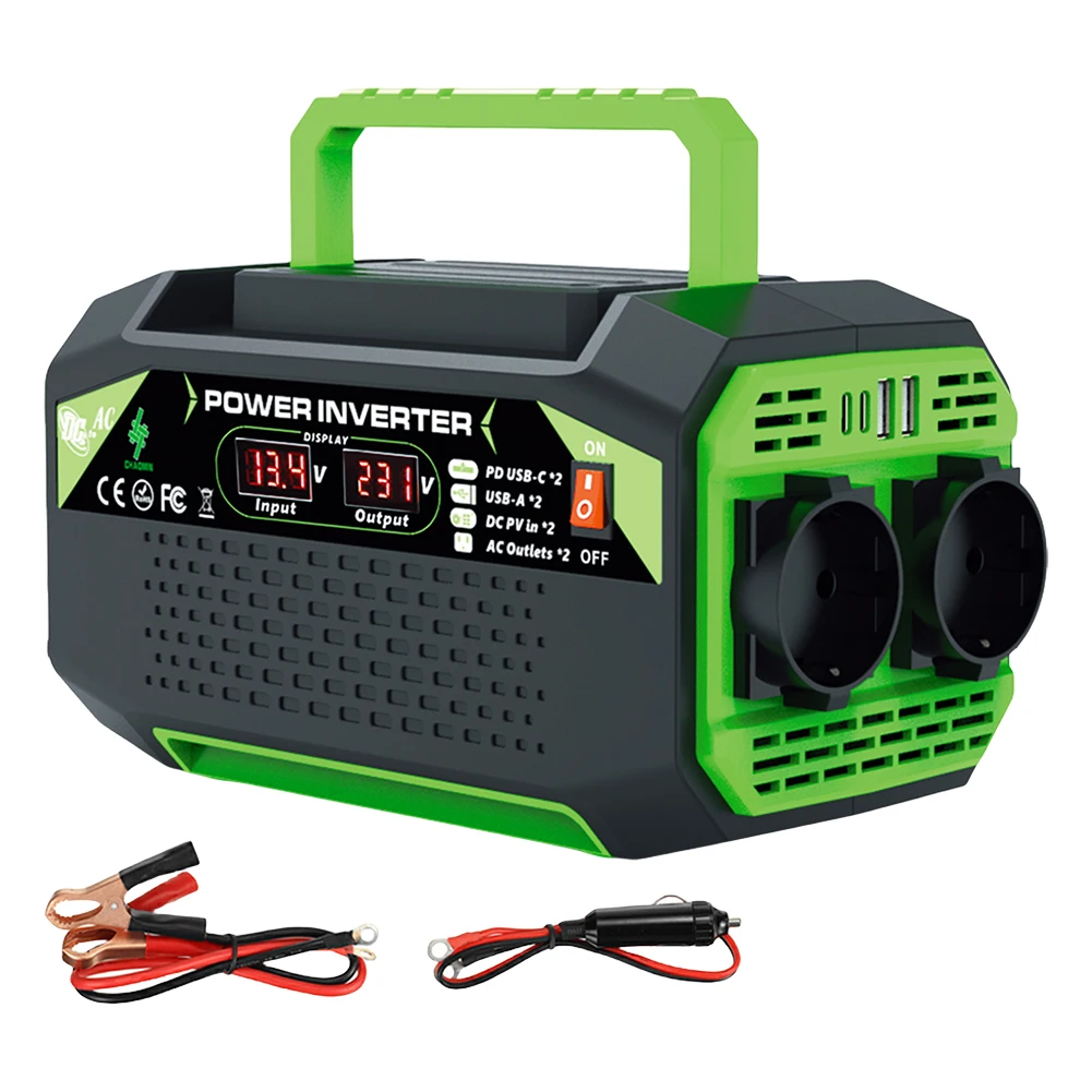 300W 자동차 전력 인버터 12V DC에서 220V AC로 자동차 인버터 전압 변..