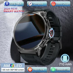 For Huawei Xiaomi GPS Track Smart Watches Men 1.85-Inch Ultra HD AMOLED Screen 710 Mah Battery Bluetooth Call Sport SmartWatch