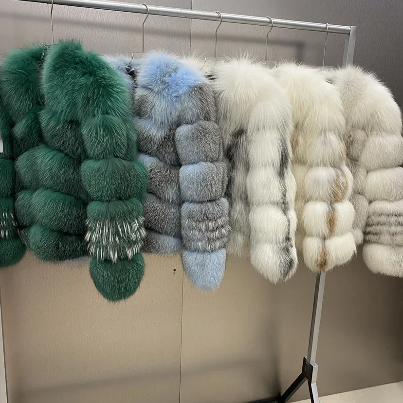 Real Fur Fox Winter Coat New Short Young Cross Fox 2023 Knitted Jackets Thick Warm High Street Autumn/Winter Women's Clothing