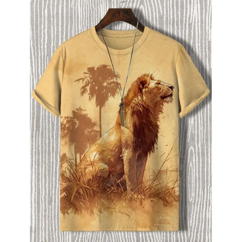 Men Oversized 3D Print Short Sleeve T Shirt