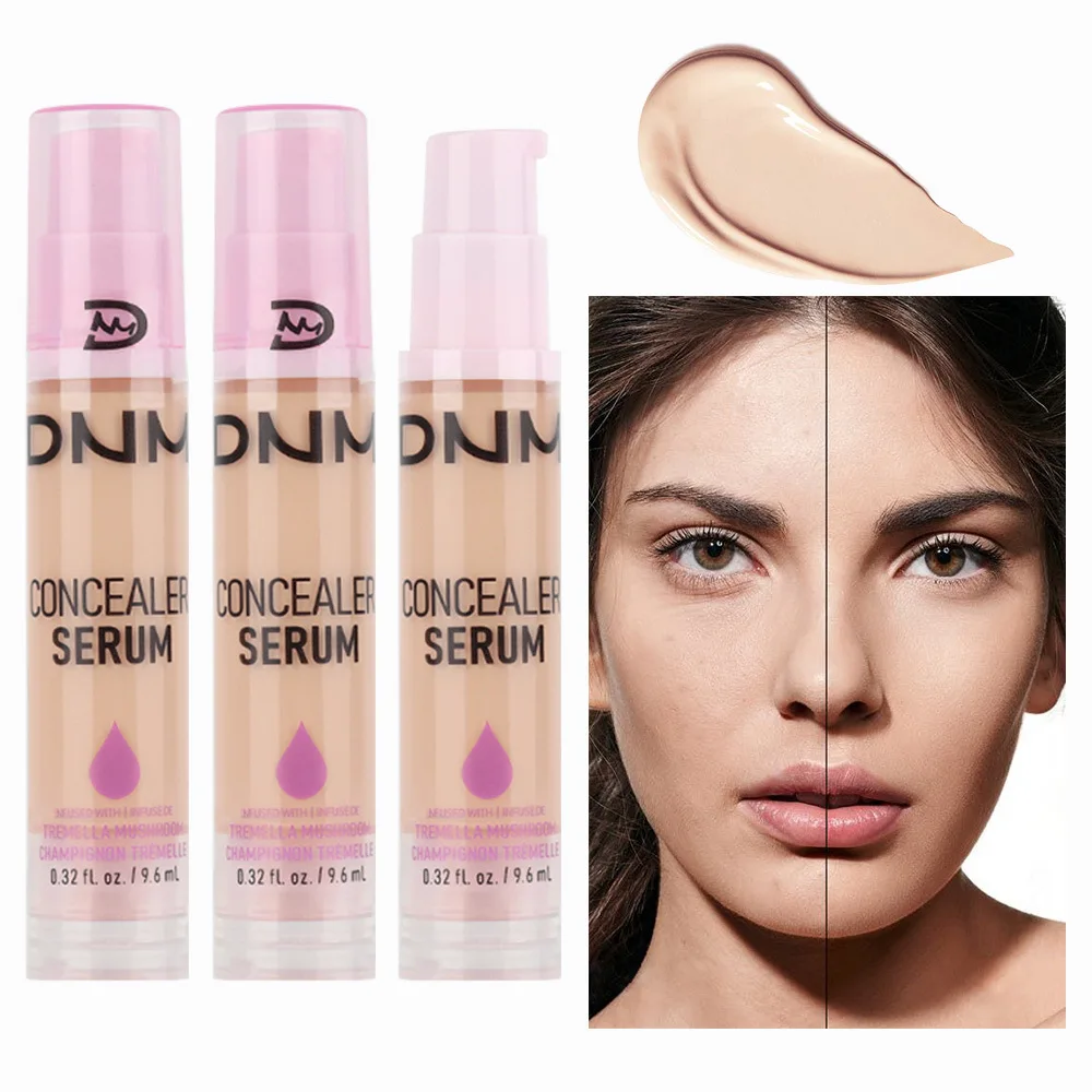 8Colors Liquid Concealer High Covering Moisturizing Oil Control Foundation Invisible Pores Dark Circles Freckle Face Makeup