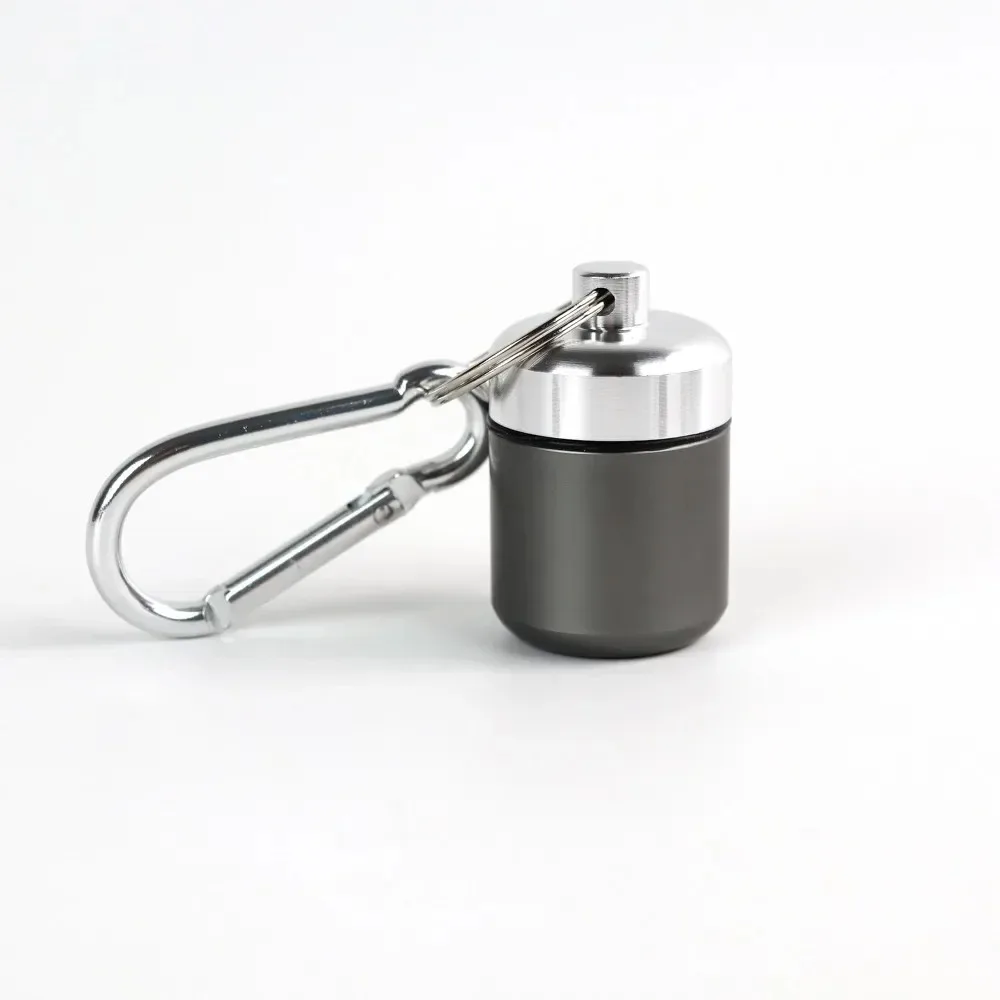 Premium Portable Aluminum Waterproof Keychain Case – Sleek Travel Container