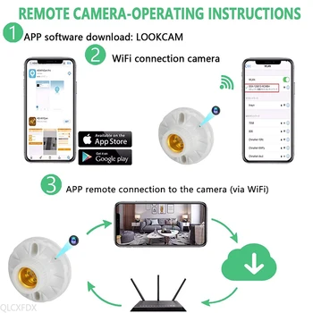 Bulb Socket Base Wireless IP Cam 6