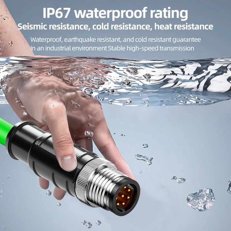 Waterproof High-Flexibility Industrial Ethernet Cable with STP Shielding