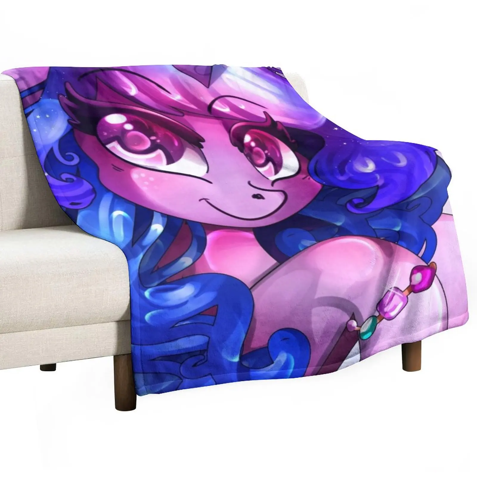 

Izzy Moonbow Throw Blanket Vintage Blanket Fluffy Shaggy Blanket