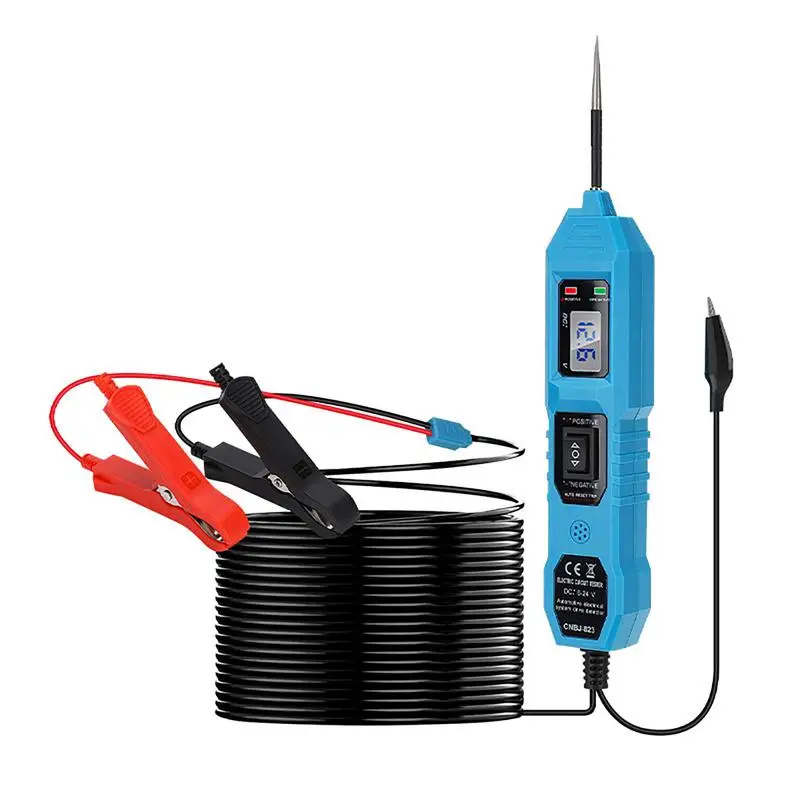 

Test Light 3.5-36V DC Auto Test Light LCD Digital Circuit Tester Bidirectional LED Electrical Tester Pen With Alligator Clip &