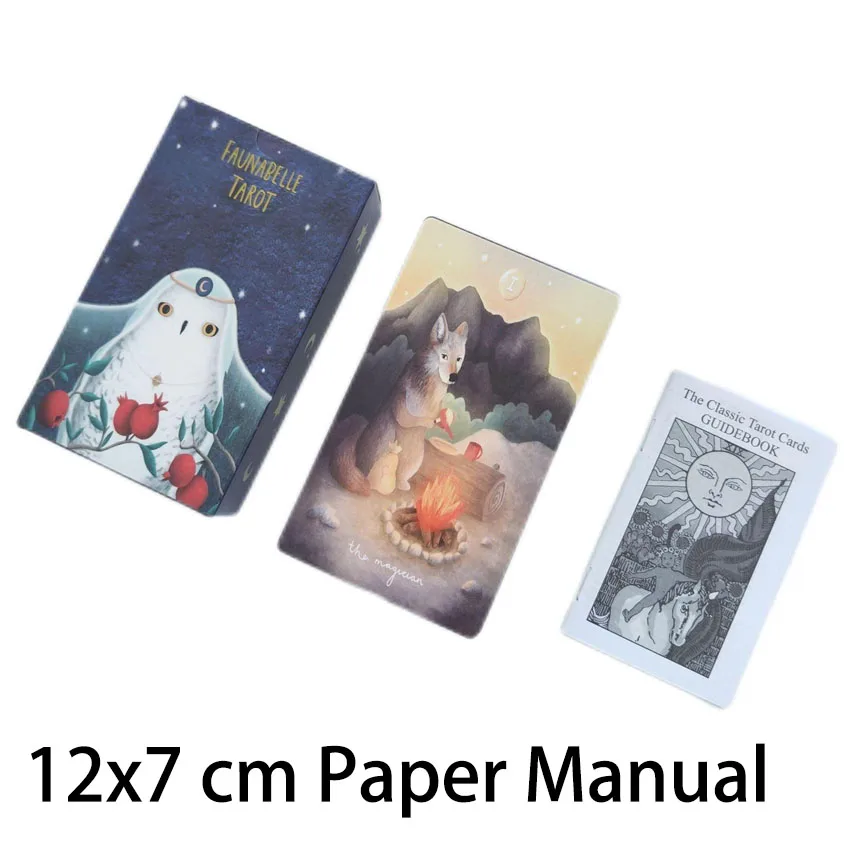 

12x7 cm Fauna Belle Tarot Card Game Paper Manual