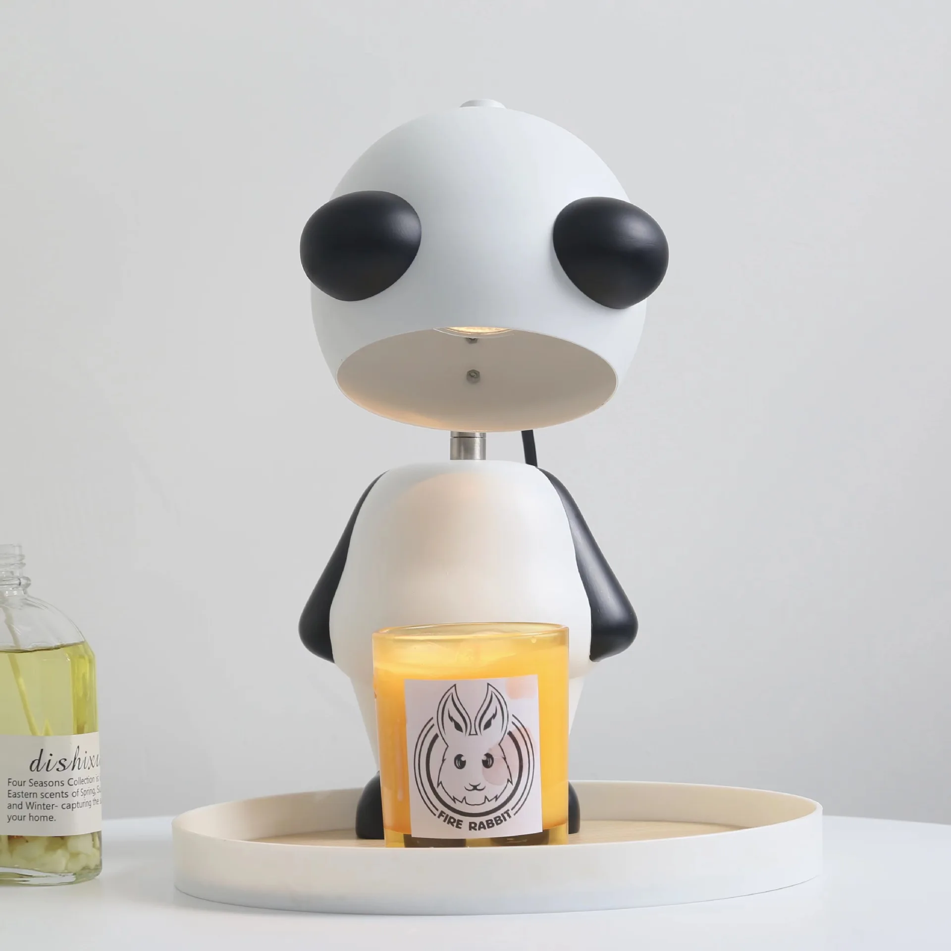 Panda Aromatherapy Melting Wax Lamp Romantic Cartoon Melting Candle Lamp Indoor Cute Table Lamp Fragrance Candle Dimming Lamp