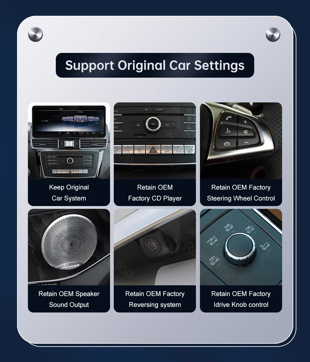 12,3'' Road Top Multimedia-Display für Benz NTG5.0 GLE GLS 2016-2018 Touchscreen Wireless Carplay Navigation Android Auto – Detail 8
