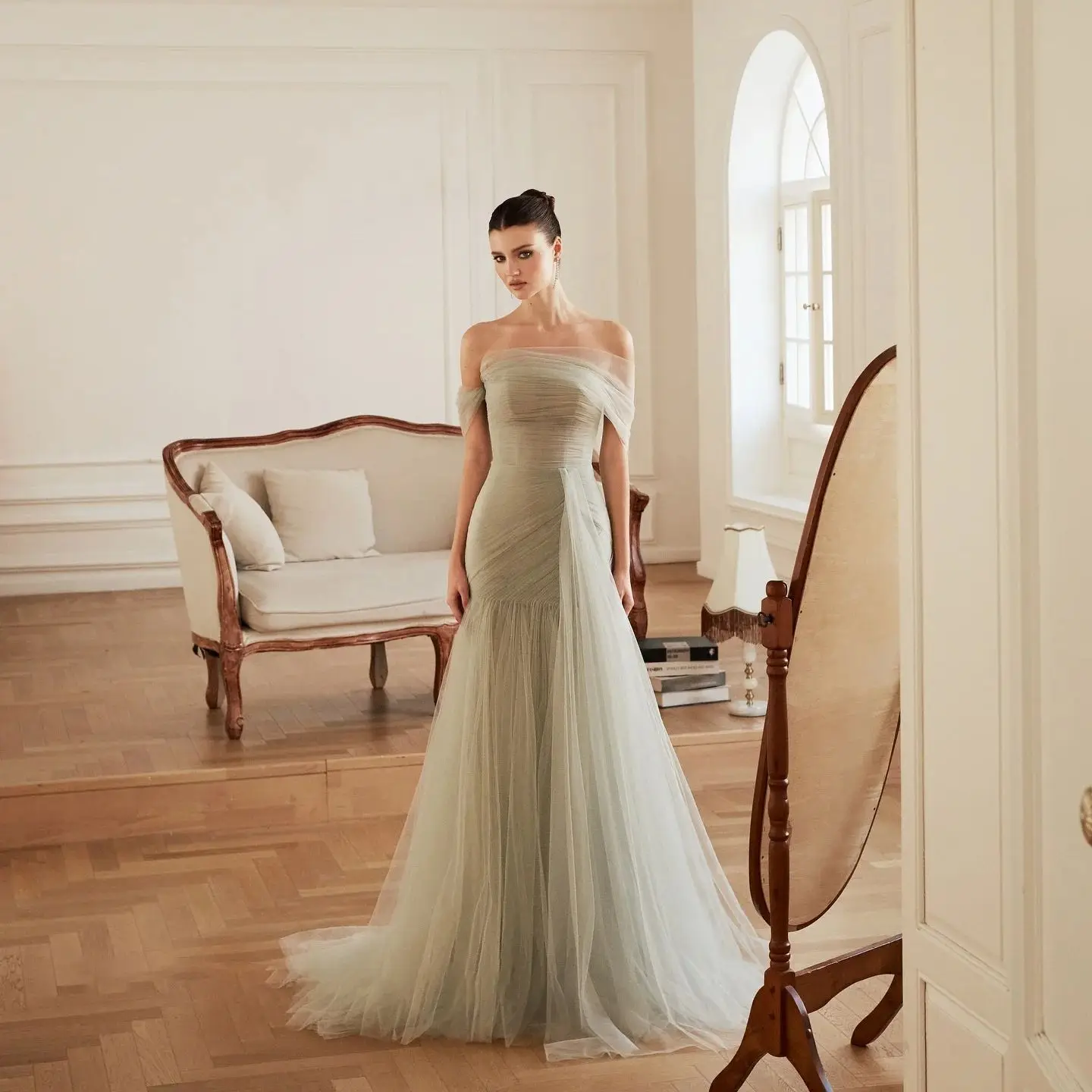 Customized Off-Shoulder Mermaid Evening Dress