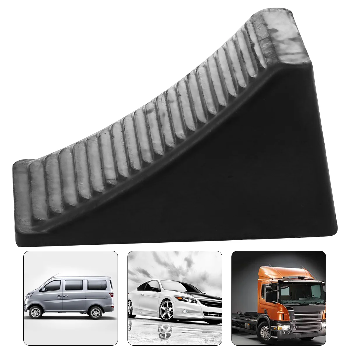 

Rubber Wheel Chock Heavy Duty Block Kerb Ramp for Vehicles Cars Caravan Trailer
