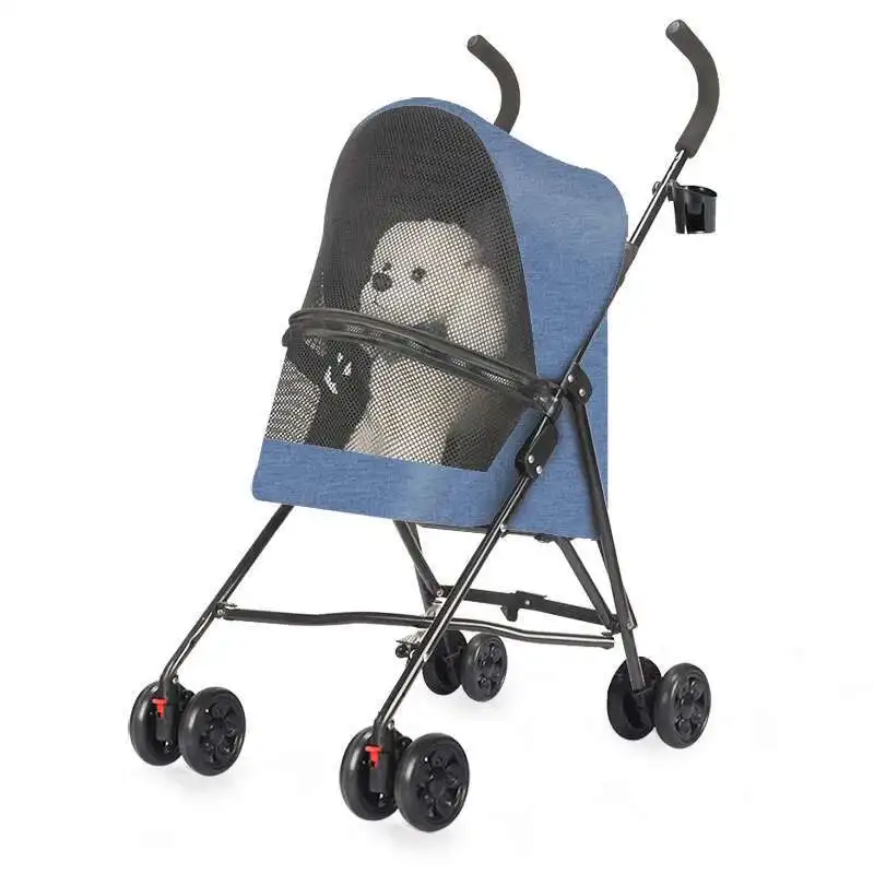 Pet Cart, Cat Dog Cart, Cat Dog Teddy Small Foldable and Lightweight for Going Out