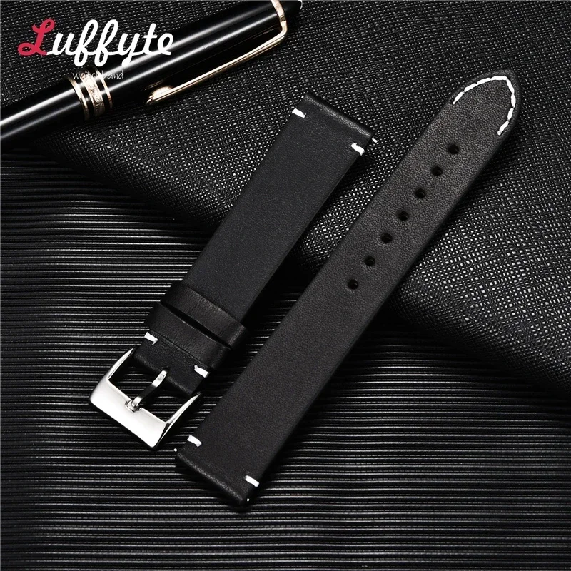 Vintage Leather Quick Release Watch Strap - Premium Cowhide Bracelet Accessory