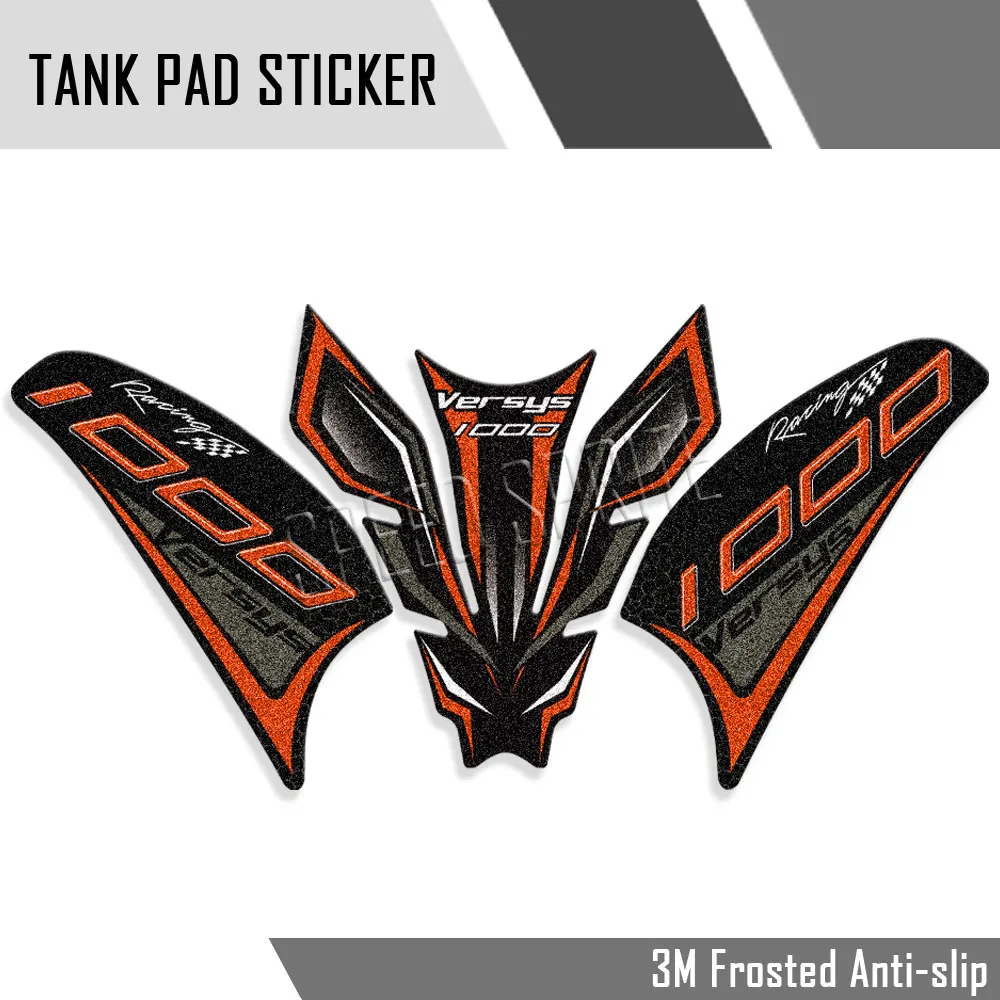 

3M Anti Slip Motorcycle Fuel Tank Pad Stickers Gas Cap Cover Protect Decals Kit Accessories For Kawasaki VERSYS 1000 versys1000