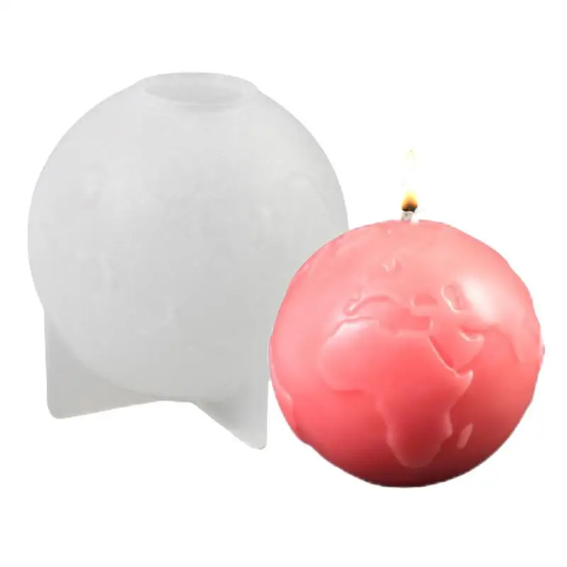 

Форма для 3d-свечей в виде земли, силиконовая форма «сделай сам» для украшений в форме земли, свечи, круглых шаров, легко снимается искусство и ремесло для домашнего декора