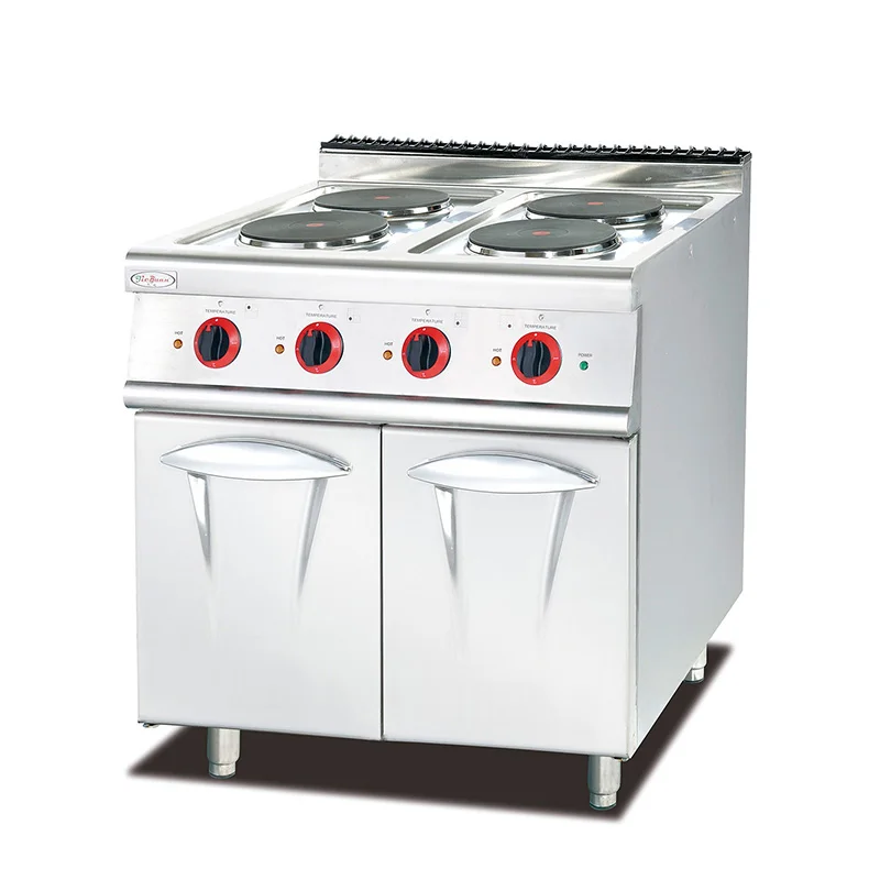 Commercial Cooking Stove Stainless Steel Kitchen Equipment Hot Plate Electric Stove 2 Burner With Cabinet 3