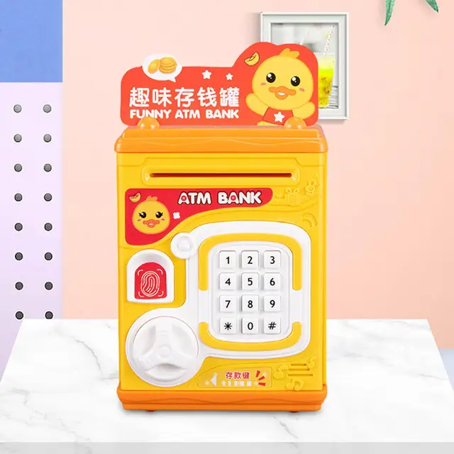 Electronic Piggy Bank Safe Bank Box Automatic Dual Lock Money Bank Saving Box Children Boys Girls 3 4 5 6 Years & up 3