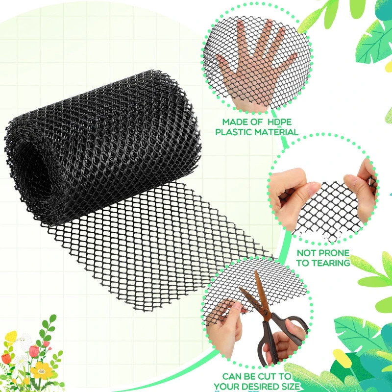 Gutter Guard Mesh PVC Gutter Guard Mesh Roll Outdoor Garden Drainage Protector Leaf Debris Blocker for Preventing Clogged Drains Easy Installation gutter guard mesh