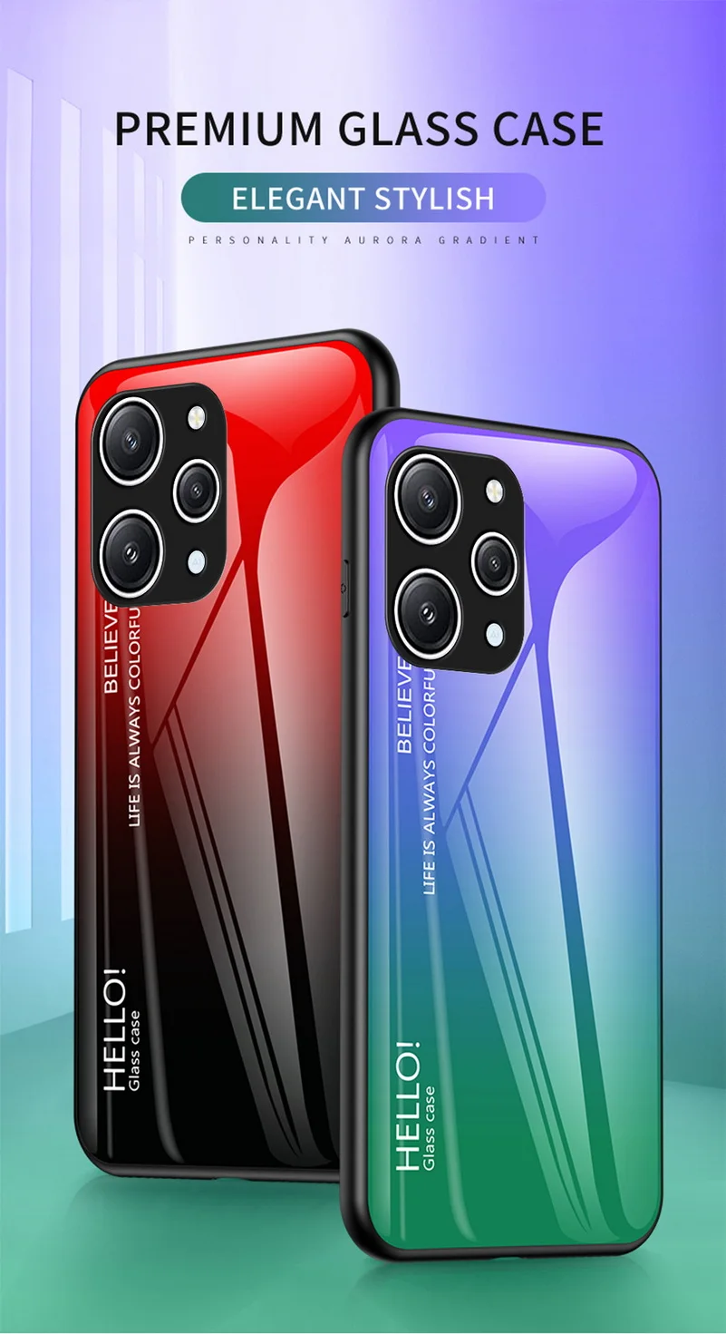 Xiaomi Redmi 12 12C 11A A1 + 10C 10A 10 9A 9C 9 8 8A Redmi K60E K40 Oyun için Degrade Temperli Cam Koruma Kılıfı_voghion.com