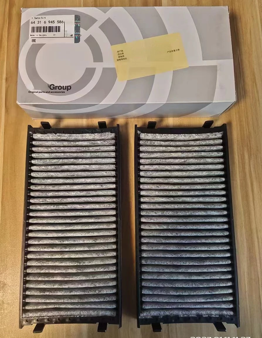 Car Cabin Air Filter External 1 Pair Set for 20082018 BMW X5 X6 E70