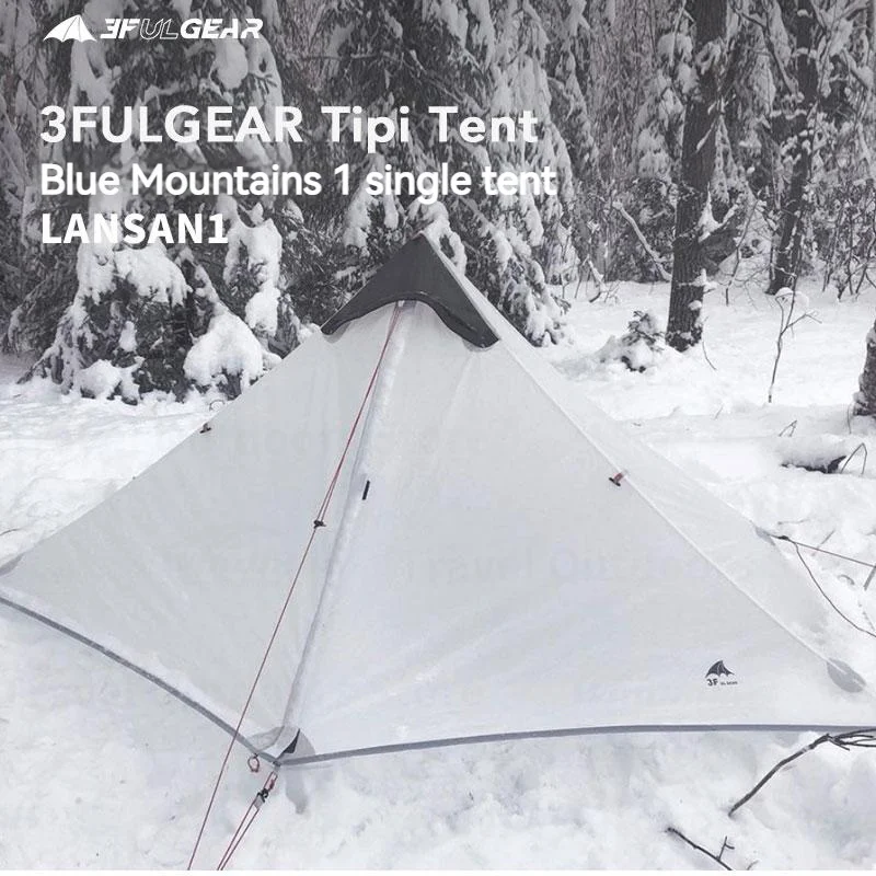 3F UL GEAR LanShan1 PRO Ultralight Waterproof Tent 1 Person Camping 20D Professional Tent 3-4 Season Outdoor Hiking Tipi