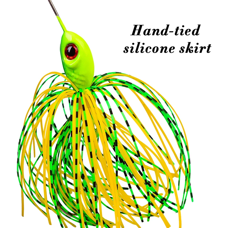 PROBEROS 5 stücke 10G 14G Künstliche Köder Spinnerbait 3D Augen Silikon Rock Hecht Wirbel Fisch Zubehör Harte angeln Lockt Pesca – Detail 9