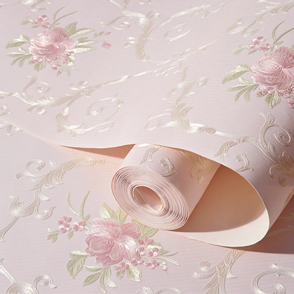 Papel de Parede Floral Auto-adesivo Quarto Garota Quente 3d Espessamento Decoração da Parede Adesivos Sala Restaurante Sofá Fundo