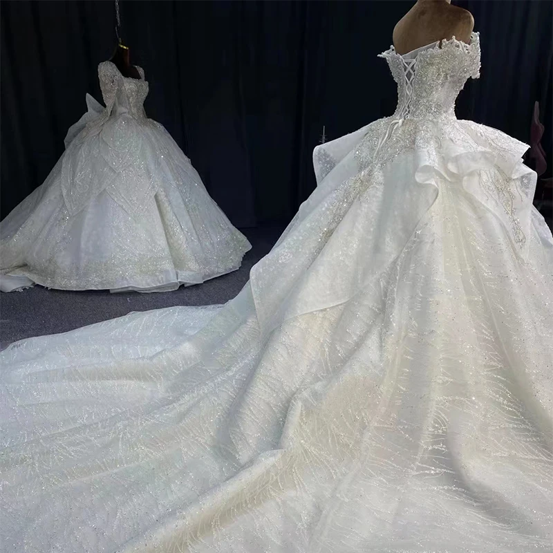 International Wedding Dresses Organza Ball Gown Sweetheart Wedding Gown For Bride 2022 sequined Beading MN88 Vestido De Noiva 2