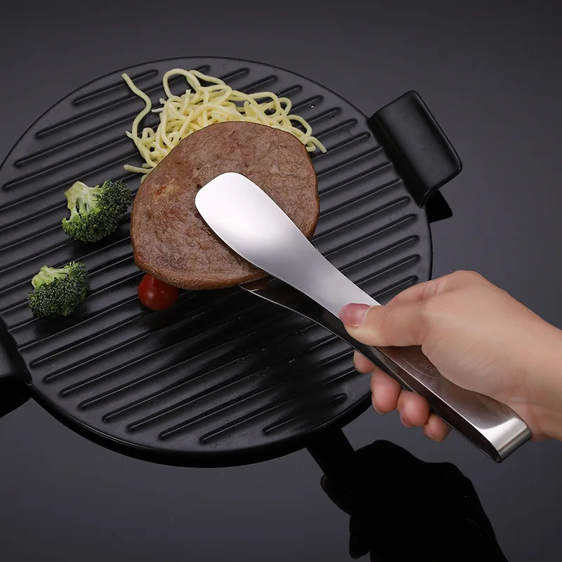 

25CM Multifunction Stainless Steel Food Tongs Non-stick BBQ Kitchen Cooking For Cake Steak Serving Utensil Kitchen Tool