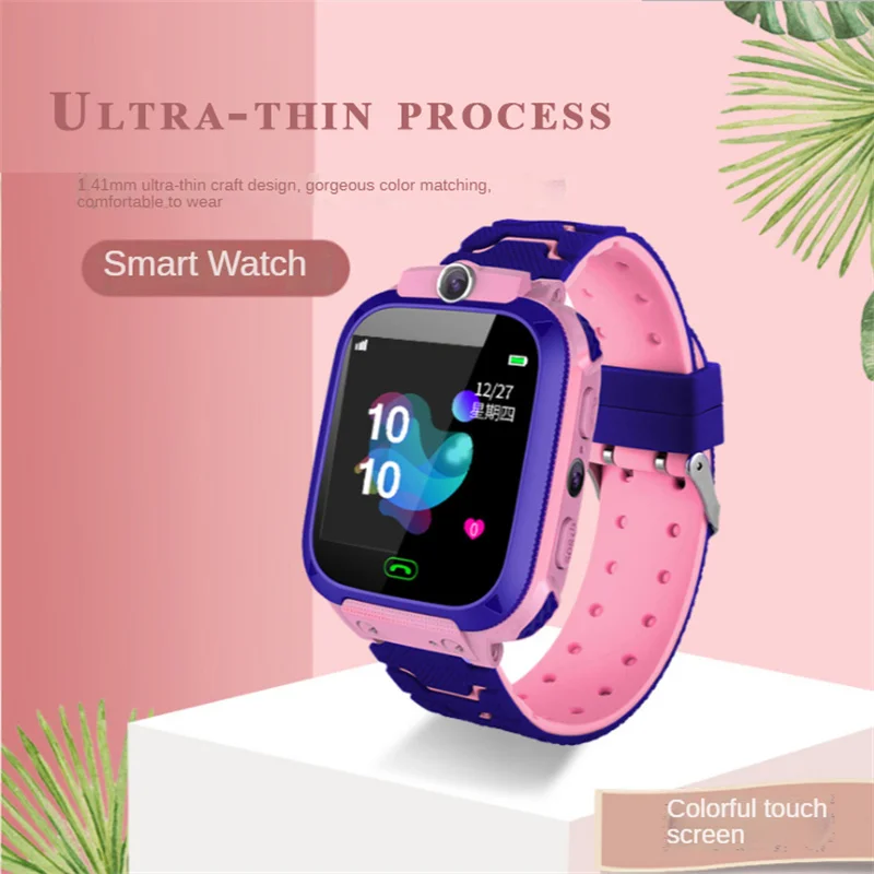 Kids 스마트 워치 Voice Call SOS IP67 어린이 Smartwatch 카메라 Sim 카드 Monitor 추적기 위치 폰 Gifts