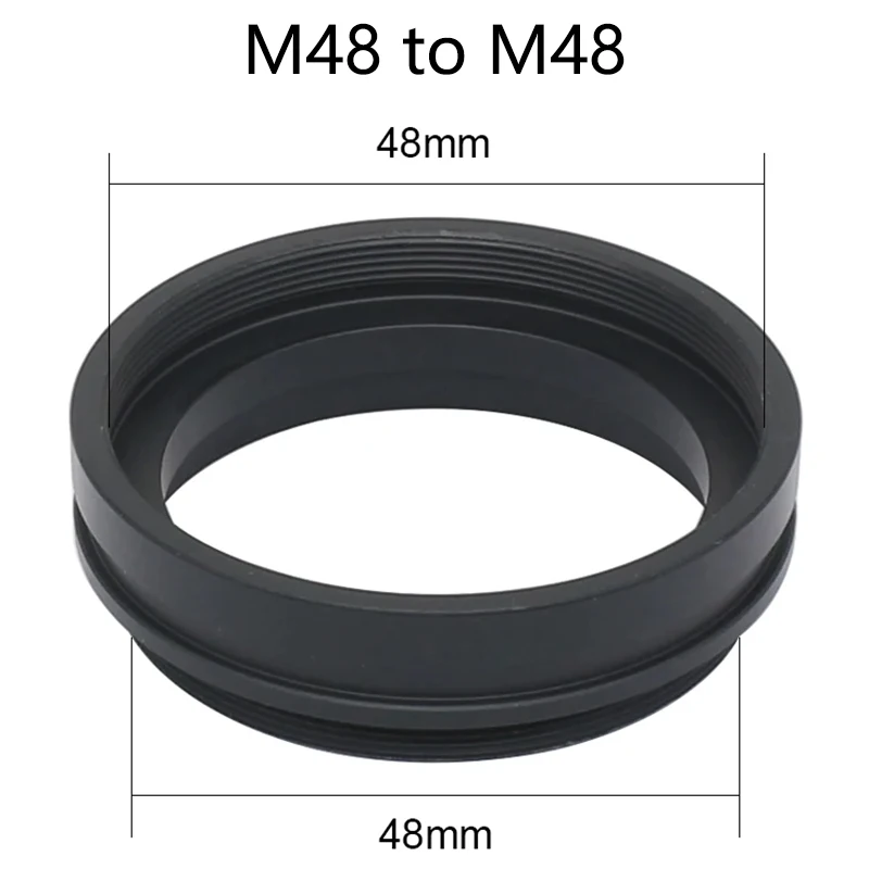 Microscope Objective Lens Microscope Adapter M48 to M42 M52 to M48 M48 X 0.75 Thread Objective Metal Zoom Stereo Microscope Screw Adapter Ring Light Cassette Ring