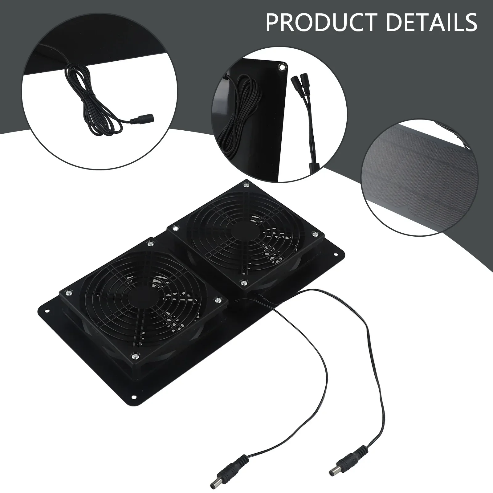 Waterproof Solar Panel 30W 12V Exhaust Fan for Kitchens Maintain Comfortable Temperature Suitable for Various Settings