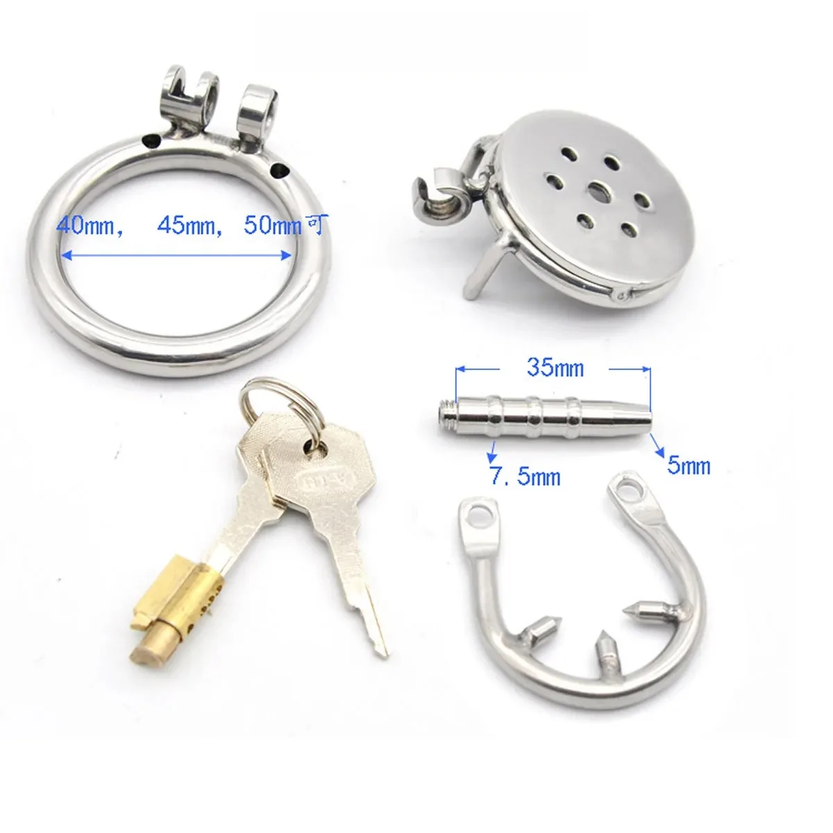Male slave super mini chastity cage stainless steel chastity device penis cage cock ring lock sex toy men's BDSM sissy