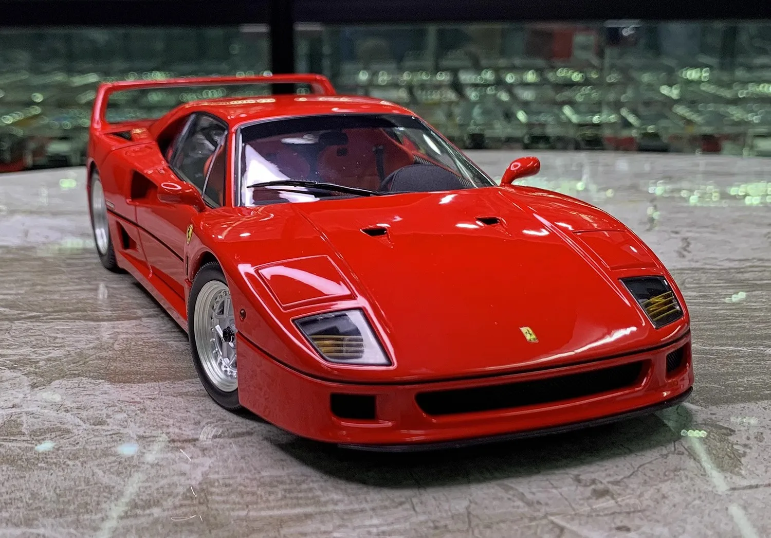 ダイキャストメタルカー,カーモデル,京商f40用スケール,赤08416r