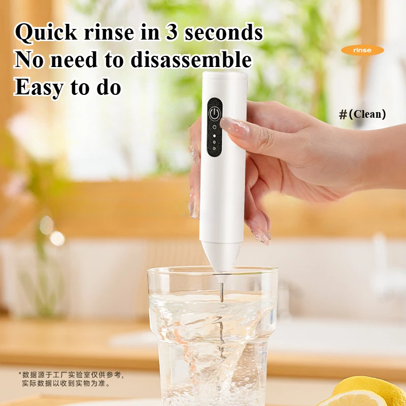 Electric MINI Milk Frother Type-C Handheld Blender USB Charging 3 Speeds Foam Maker BakingTools Cooking Tools Kitchen Supplies