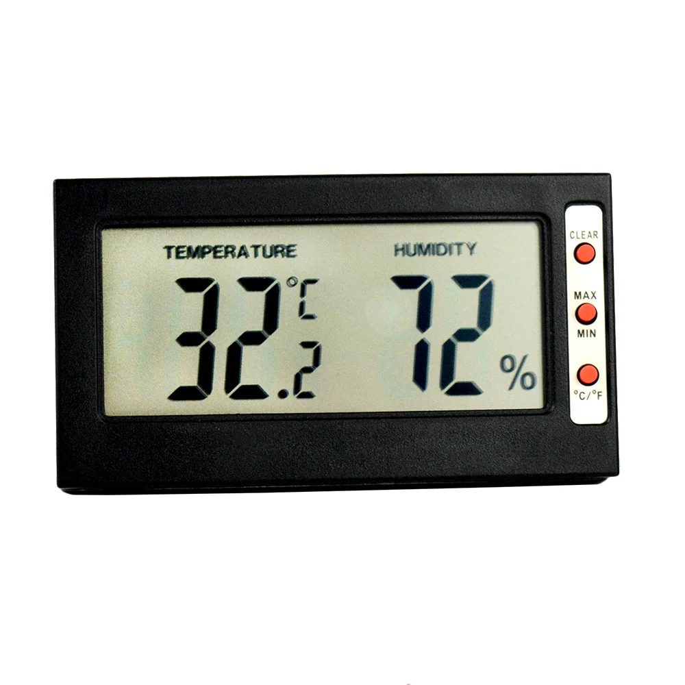 

Mini Digital Thermometer LCD Hygrometer RH 0~50℃ 10%~99%RH Indoor