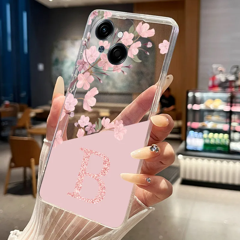 Floral Transparent Slim Silicone Phone Case - Fashionable Soft Bumper Cover