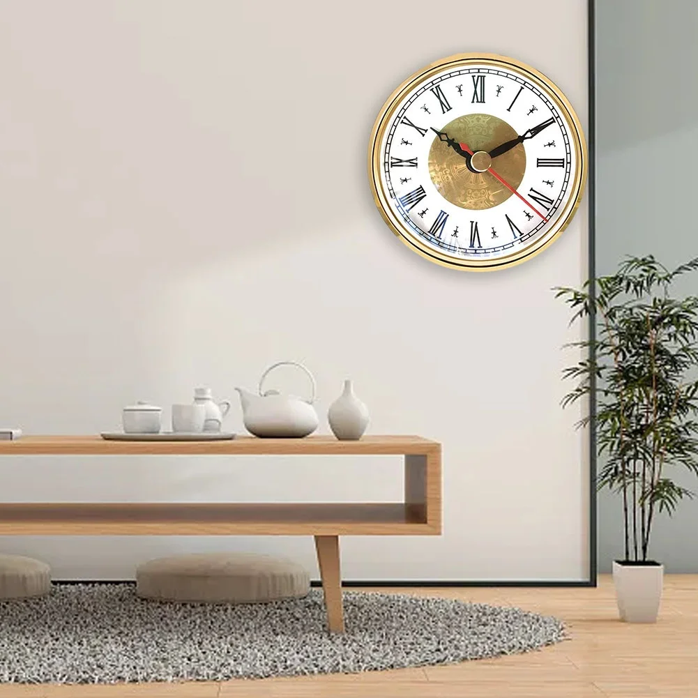 80mm Quartz clock movement round clock for head insert classic clock craft roman numerals watch handmade DIY replacement part