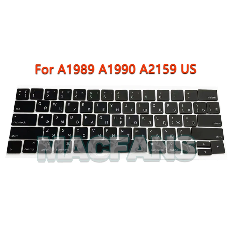 Teclas de Teclado para Macbook Pro Novo Keycap Eua Reino Unido Teclas de Layout Russas A2159 A1989 A1990 13 15 20232023 - Imagem 2