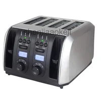 Automatic Commercial Electric Toaster Bread Breakfast Machine Breakfast Sandy Bread Heating Kitchen Grill Stove 4-Slice Toaster 1