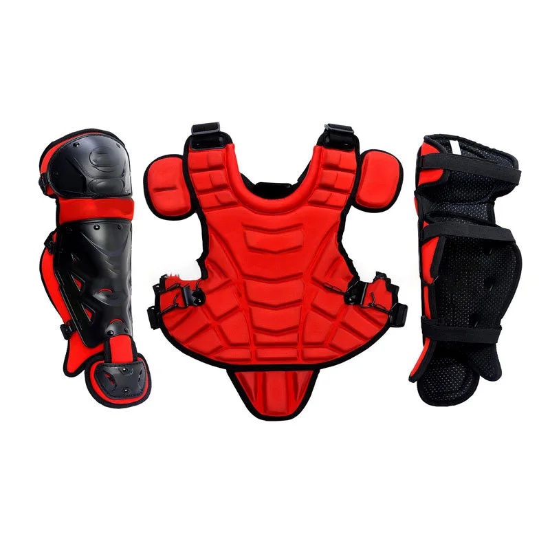 Outdoor Sports Youth Catcher Chest and Knee Brace Set Adult Baseball and Softball Catcher Brace