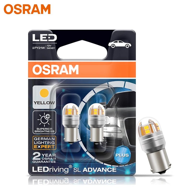OSRAM LEDriving SL S25 P21W PY21W P21/5WLED – Dual-Filament Brake & Tail Light, Red, CANBUS Integrated, 2-Pack