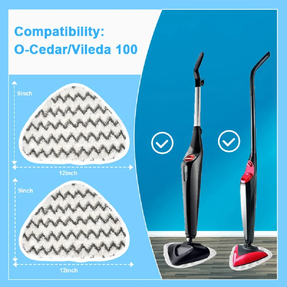 Description Picture 2 of item2PCS Replacement Microfiber Mop Pads Washable Reusable Mop Refill for Vileda Hot Spray Steam Mop Cleaning Tool