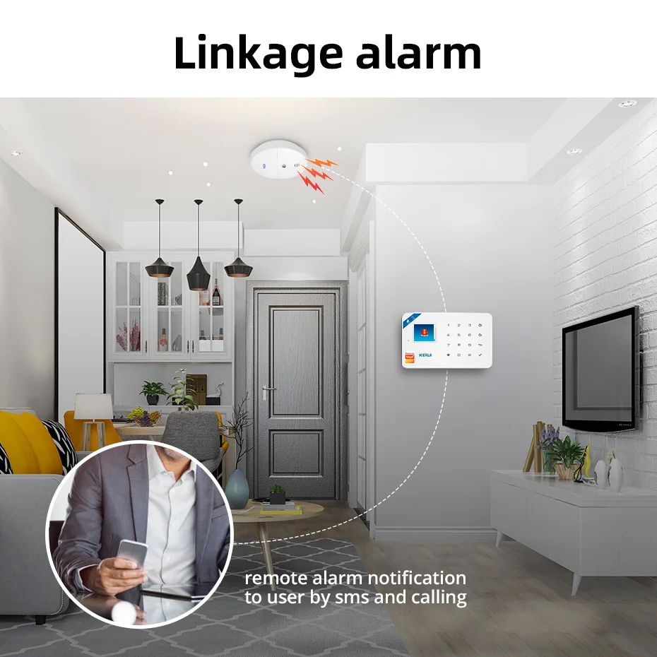 Smoke Alarm Wireless 433MHz for GSM Wifi Alarm System